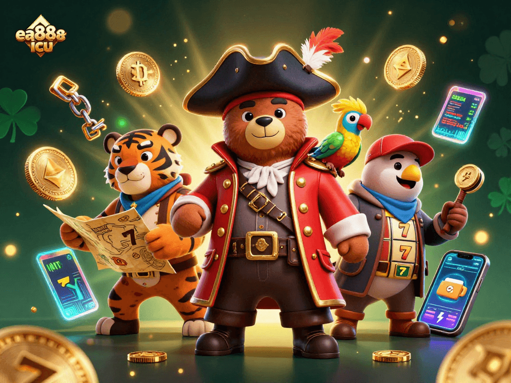 Play exciting games at ea88 icu with dynamic 3D casino visuals featuring iconic characters.