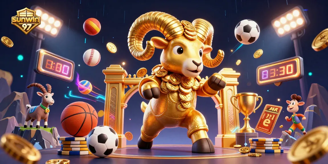 Bet on sports and celebrate wins with sunwin 97 in this vibrant casino illustration.