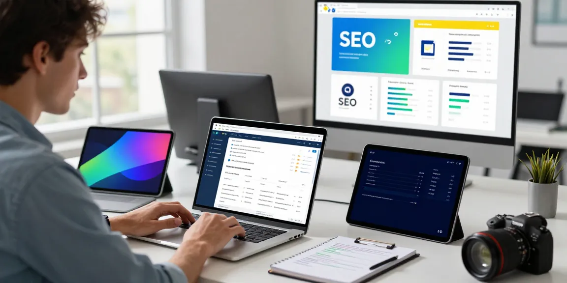 SEO analyst in a modern workspace monitoring instant indexing metrics and strategies.